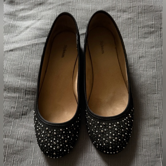 Style & Co. Shoes - Style &Co  Black Rhinestone Embellished Flats